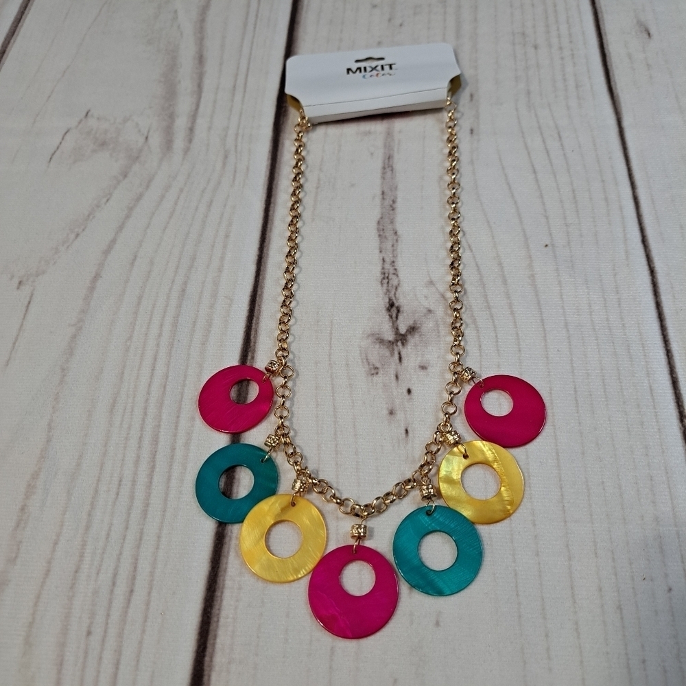 3 FOR 12 SALE Mixit Multicolor Statement Necklace